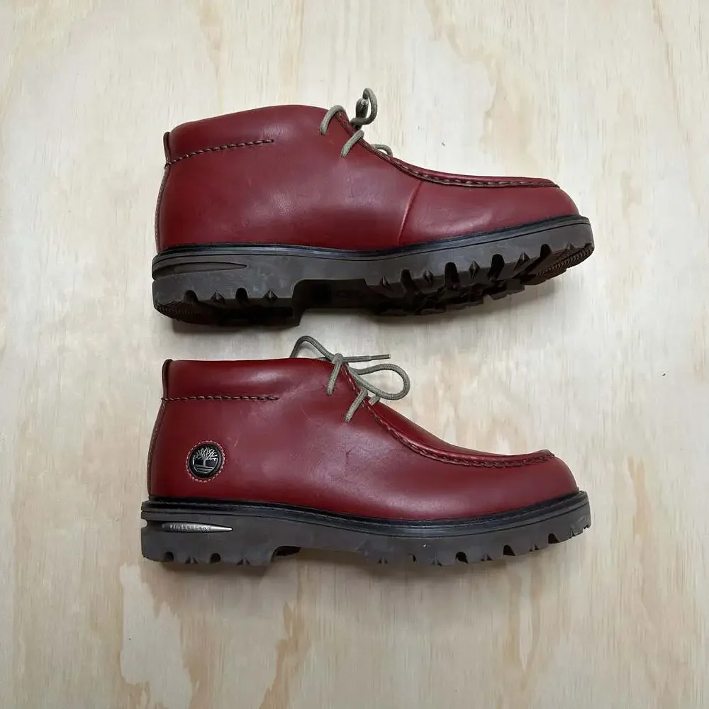 Timberland Baluster Chukka Boots Burgundy Leather Moc Toe size 13